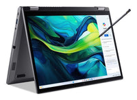 Acer Aspire Spin 14 ASP14-52MTN Intel Core Ultra 7 155U Laptop 35,6 cm (14") Touchscreen WUXGA 32 GB LPDDR5x-SDRAM 1 TB SSD Wi-Fi 6E (802.11ax) Windows 11 Home Deutsch Grau