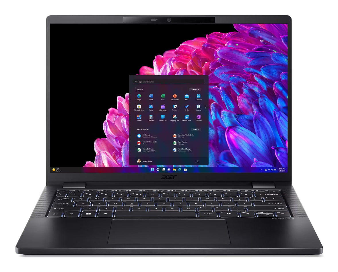 Acer TravelMate P6 TMP614-73-TCO-79JZ Intel Core Ultra 7 155H Laptop 35,6 cm (14") WUXGA 16 GB LPDDR5x-SDRAM 512 GB SSD Wi-Fi 7 (802.11be) Windows 11 Pro Schwarz