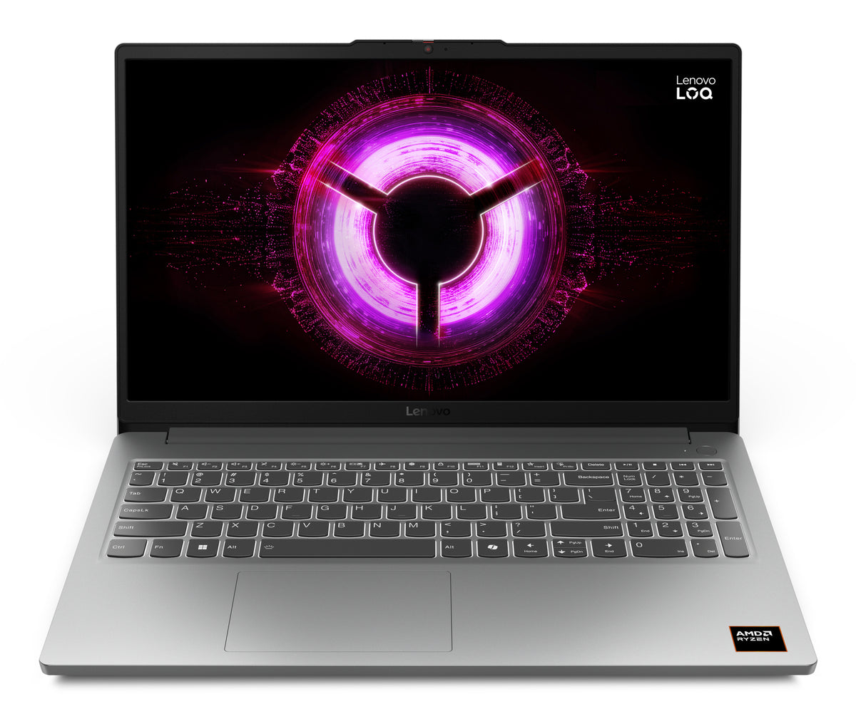 Lenovo LOQ 15ARP10E AMD Ryzen™ 5 150 Laptop 39,6 cm (15.6") Full HD 16 GB DDR5-SDRAM 512 GB SSD NVIDIA GeForce RTX 3050 Wi-Fi 6 (802.11ax) Windows 11 Home Grau Deutsch