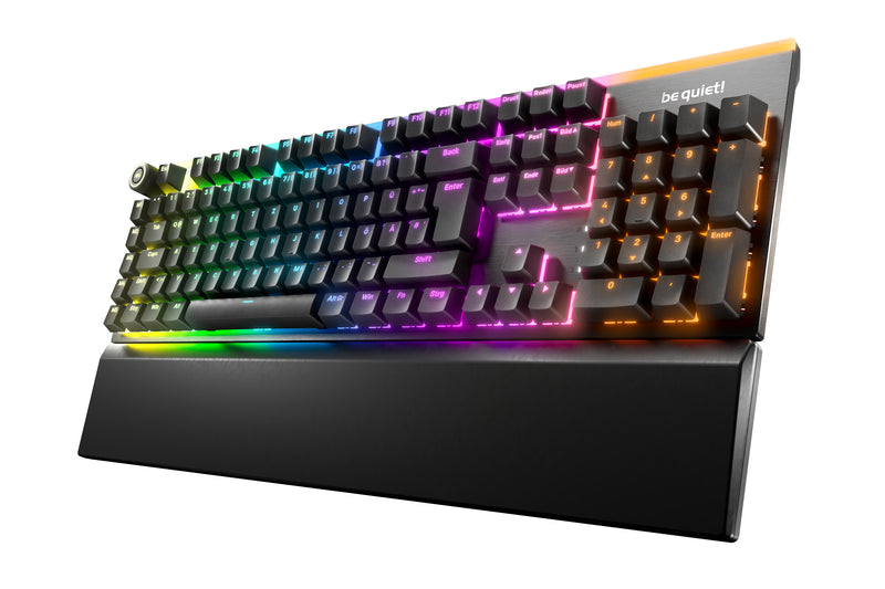 be quiet! Light Mount Silent Linear DE ISO Tastatur Gaming USB QWERTZ Deutsch Schwarz