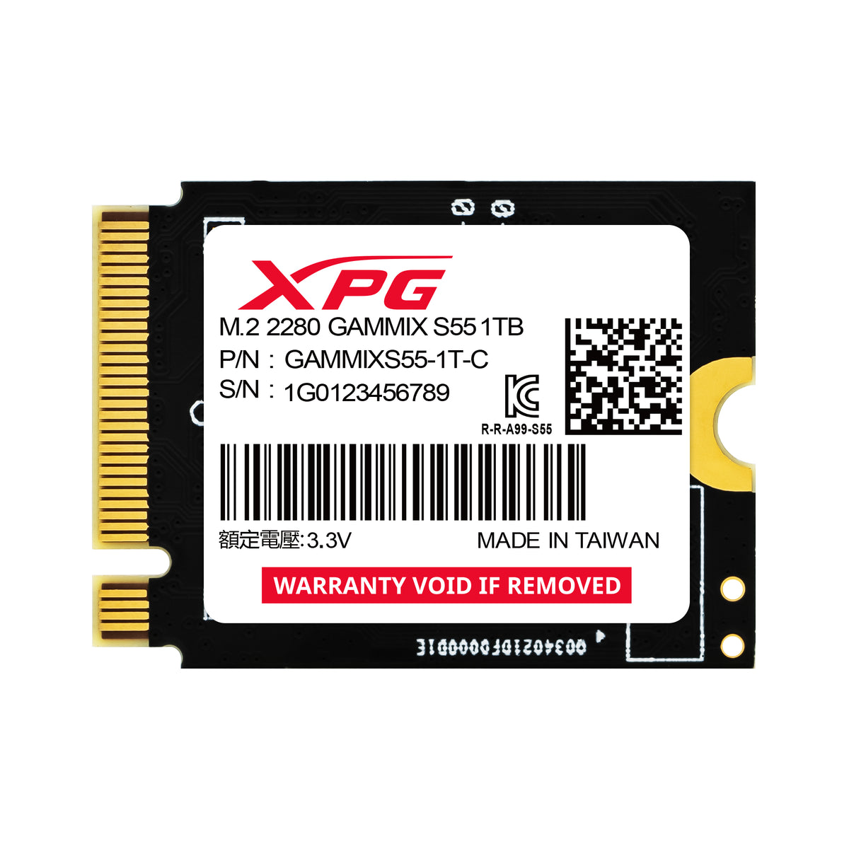 XPG SGAMMIXS55-1T-C Internes Solid State Drive 1 TB M.2 PCI Express 4.0 NVMe 3D NAND