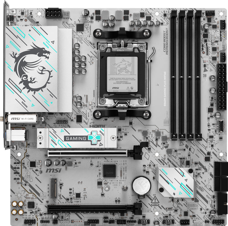 MSI B840M GAMING PLUS WIFI6E Motherboard AMD B840 Sockel AM5 micro ATX