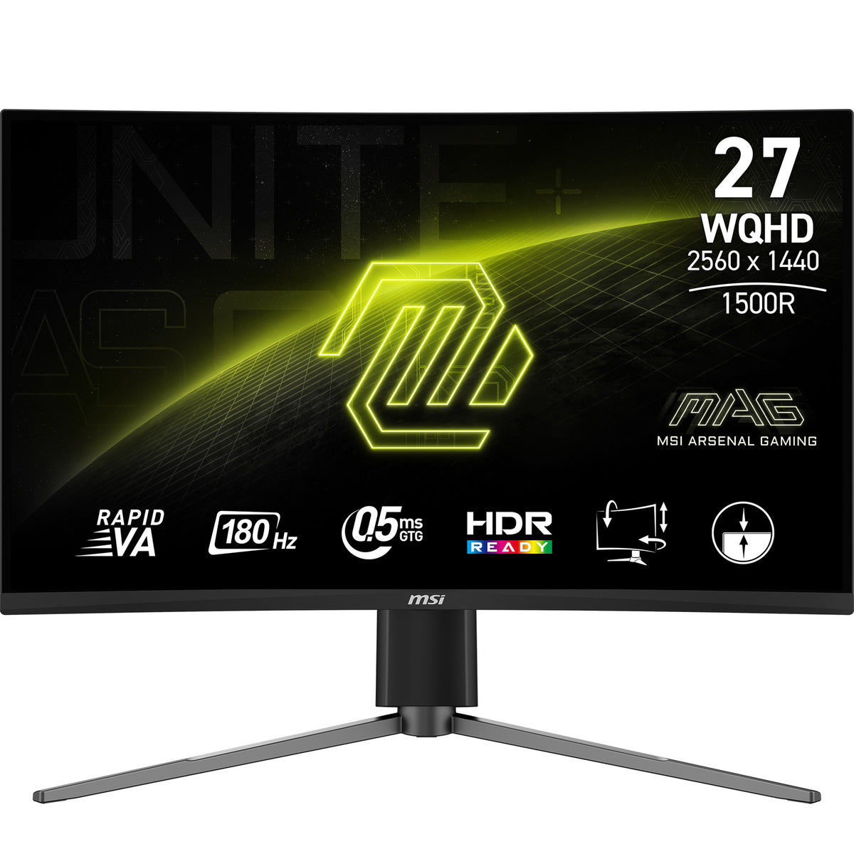 MSI MAG 27CQ6PF Computerbildschirm 68,6 cm (27") 2560 x 1440 Pixel Wide Quad HD LCD Schwarz