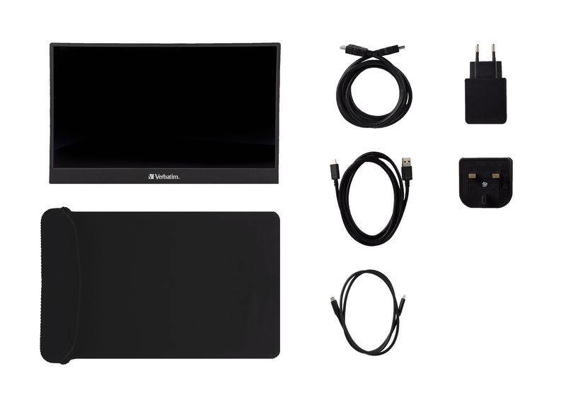 Verbatim 49590 Computerbildschirm 35,6 cm (14") 1920 x 1080 Pixel Full HD LCD Schwarz
