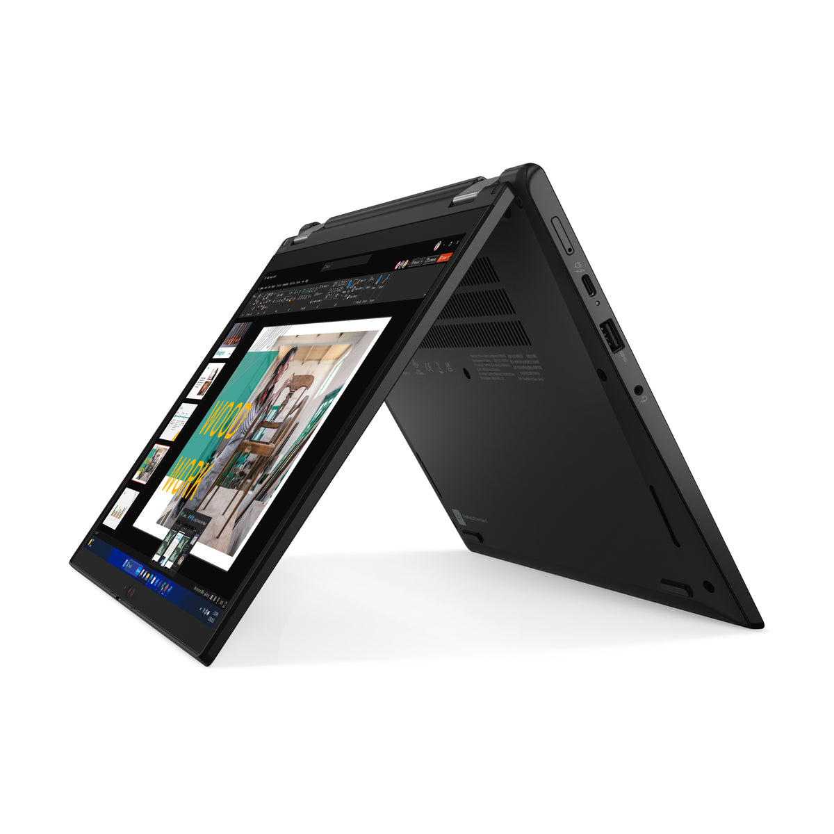 Lenovo ThinkPad L13 2-in-1 Gen 5 (Intel) Intel Core Ultra 5 135U Hybrid (2-in-1) 33.8 cm (13.3") Touchscreen WUXGA 32 GB LPDDR5-SDRAM 256 GB SSD Wi-Fi 6E (802.11ax) Windows 11 Pro German Black