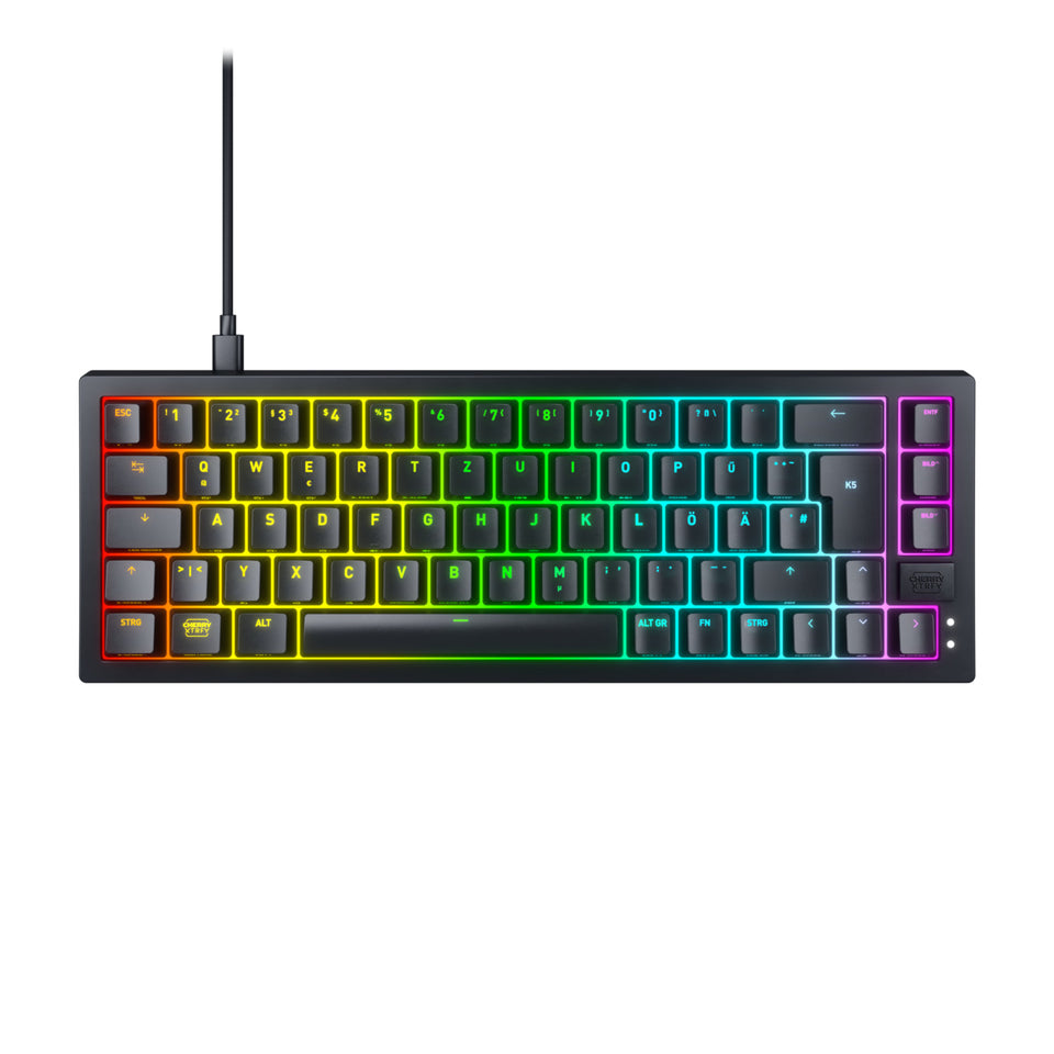 Clavier compact CHERRY K5V2 Gaming USB QWERTZ allemand noir