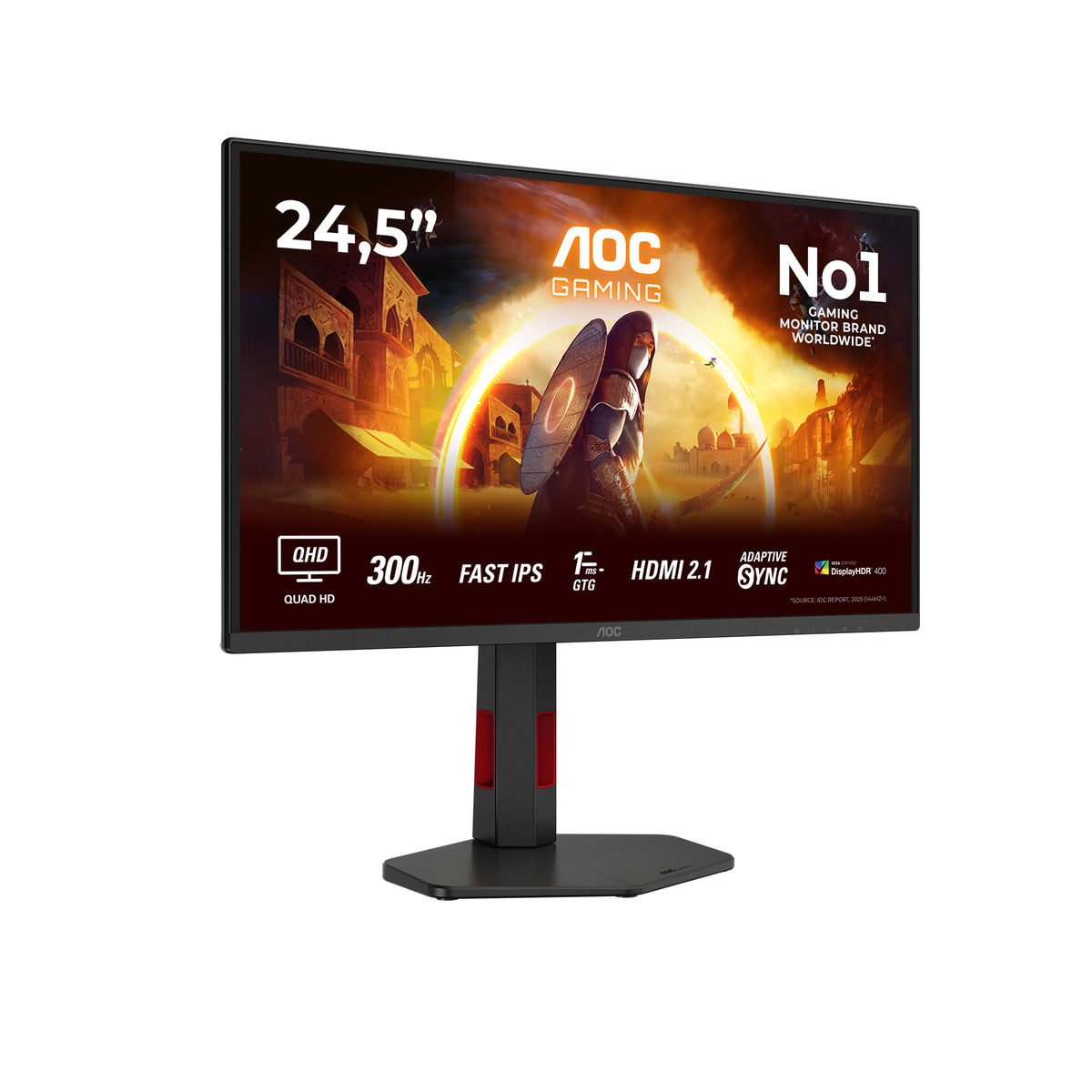 AOC G4 Q25G4SR Computerbildschirm 62,2 cm (24.5") 2560 x 1440 Pixel Quad HD LED Schwarz, Rot
