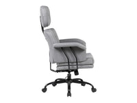 Equip 651020 Ergonomischer Chefsessel, gepolsterte Armlehnen, Butterfly-Mechanik, verchromtes Fußkreuz, höhenverstellbar, um 360° drehbar, Grau