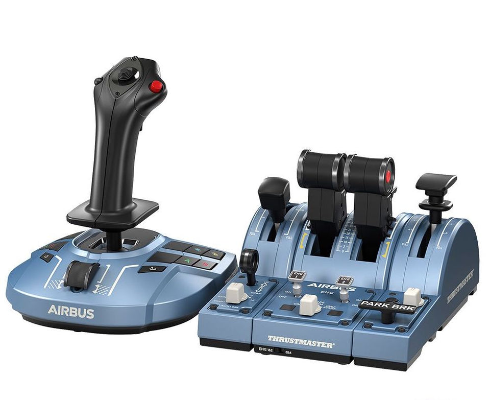 Thrustmaster TCA Captain Pack X Airbus Edition Noir, Bleu USB Manette de jeu + Levier de commande de moteur Analogique / Numérique PC, Xbox Series S, Xbox Series X