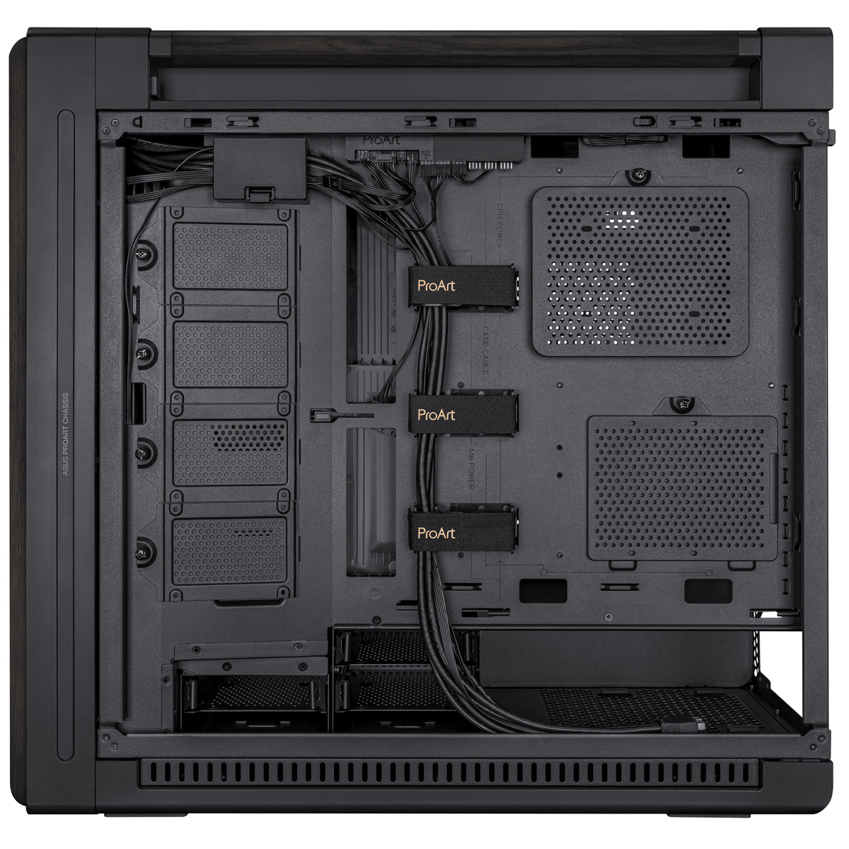 ASUS ProArt PA602 Wood Edition – Metal Panel Midi Tower Schwarz