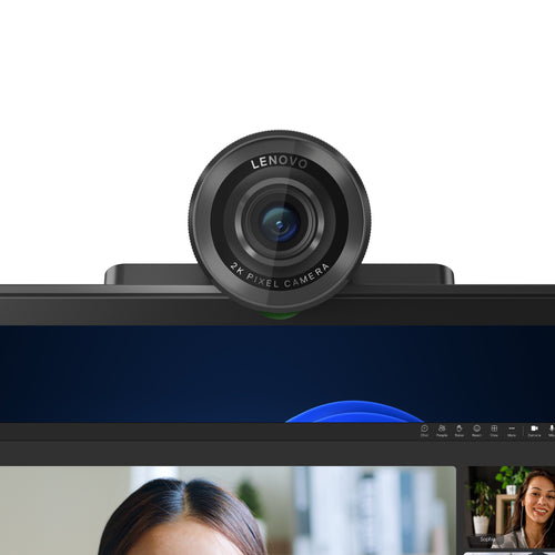 Lenovo QHD Webcam 2K Adjustable FOV90/78/65 Directional Microphone AutoFocus HDR AI Framing/Face