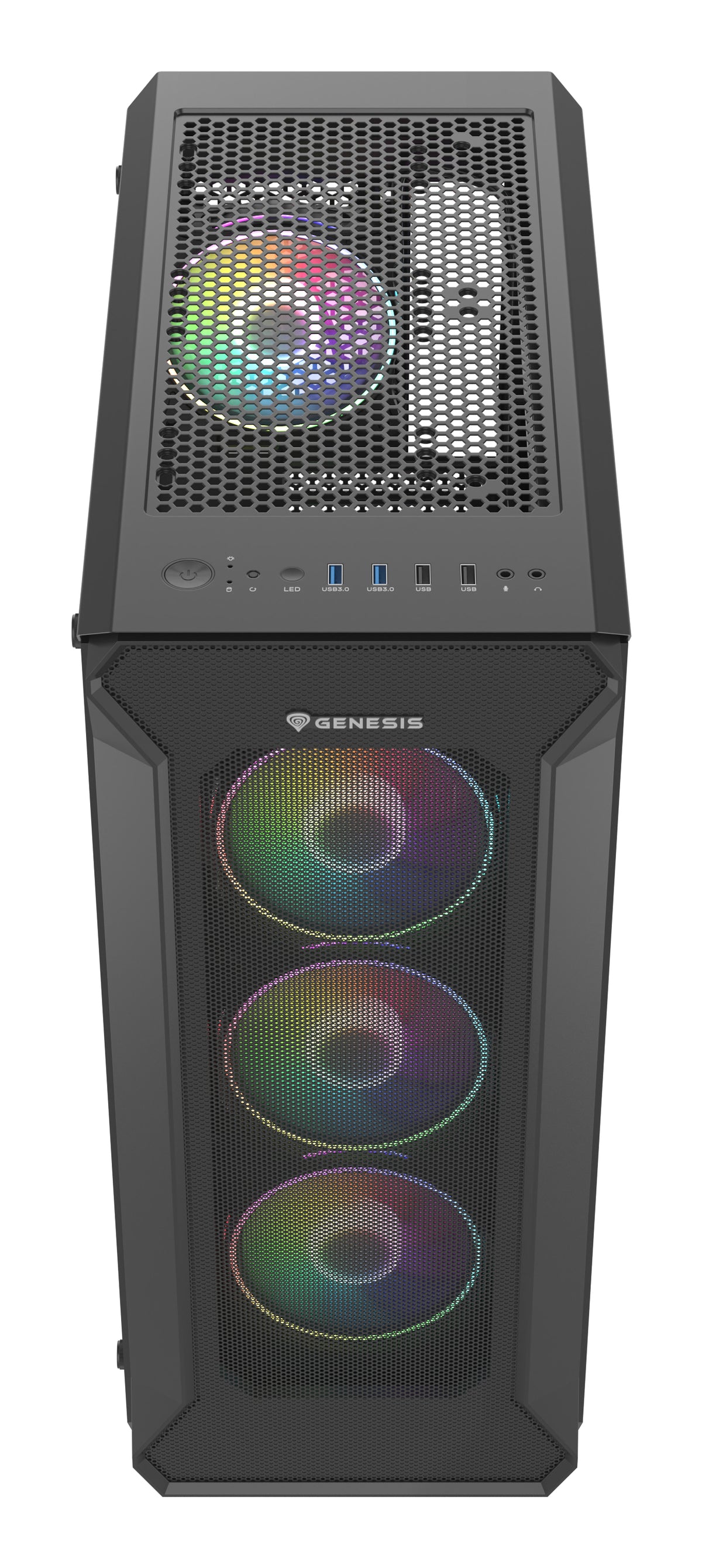 GENESIS Irid 505 ARGB Midi Tower Schwarz, Transparent