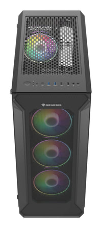GENESIS Irid 505 ARGB Midi Tower Schwarz, Transparent
