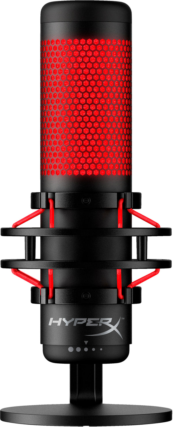 HyperX QuadCast - USB Microphone (Black-Red) - Red Lighting Rot PC-Mikrofon