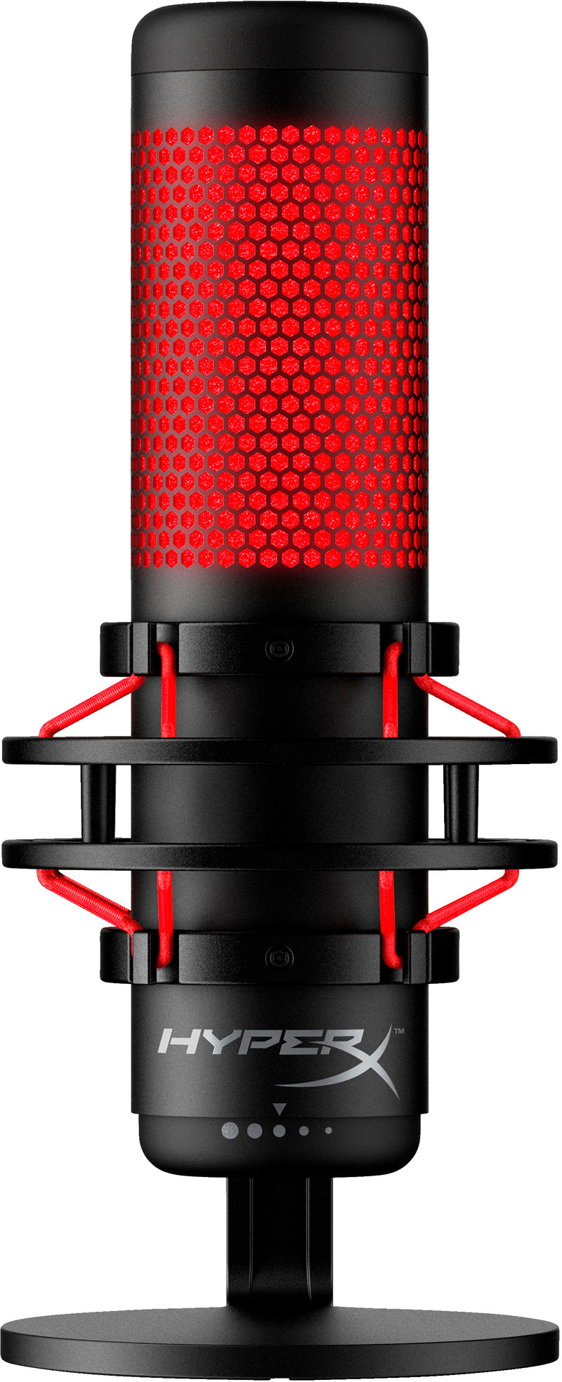HyperX QuadCast - USB Microphone (Black-Red) - Red Lighting Rot PC-Mikrofon