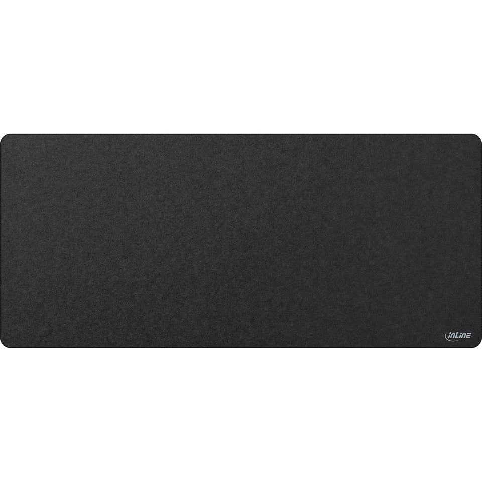 InLine Maus-Pad XL Schreibtischunterlage, schwarz, 900x400x2mm