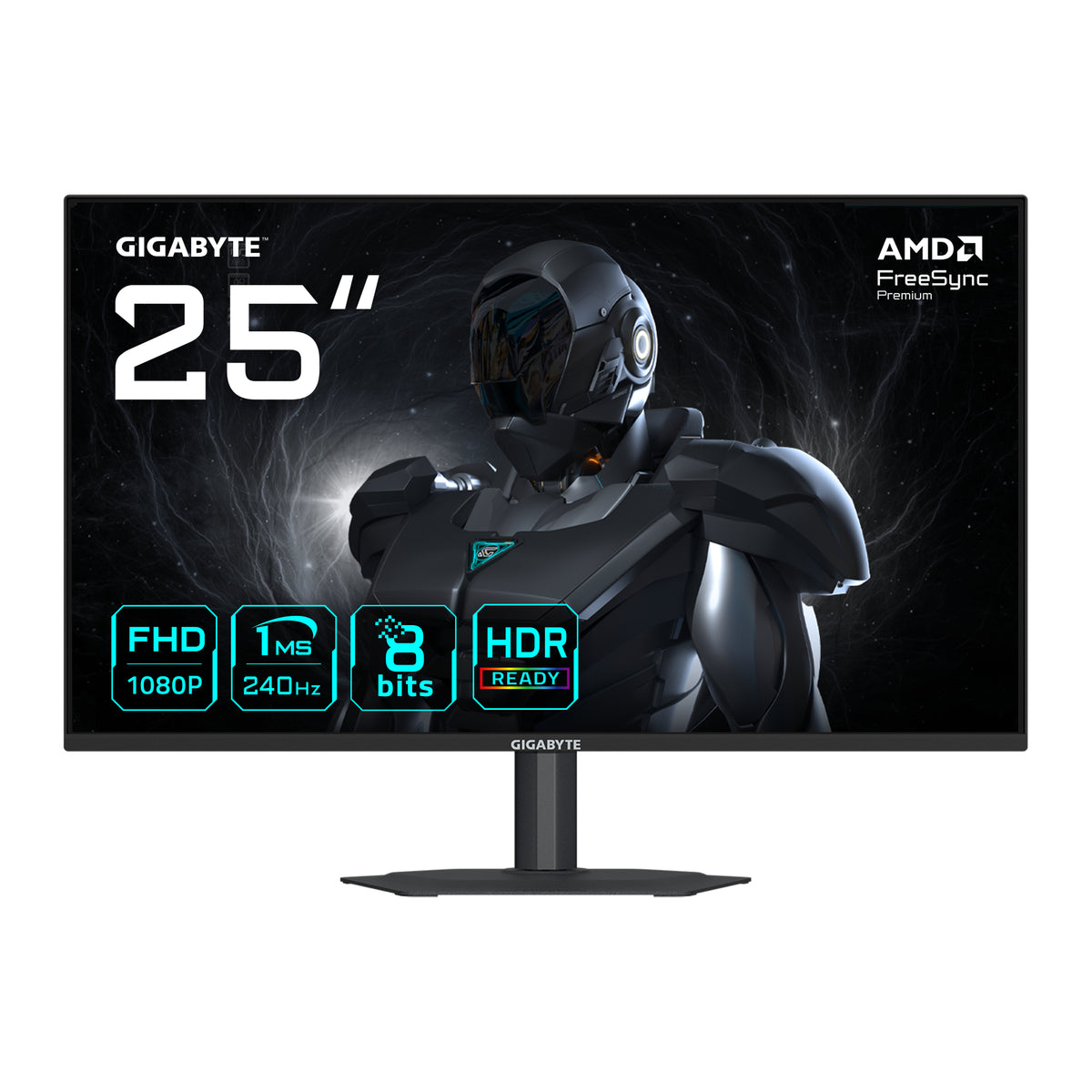 GIGABYTE G25F2A 25" FHD Gaming-Monitor - 1920 x 1080, 240Hz, 1ms, 300 cd/m², Display HDR 10, HDMI 2.0, DisplayPort 1.4