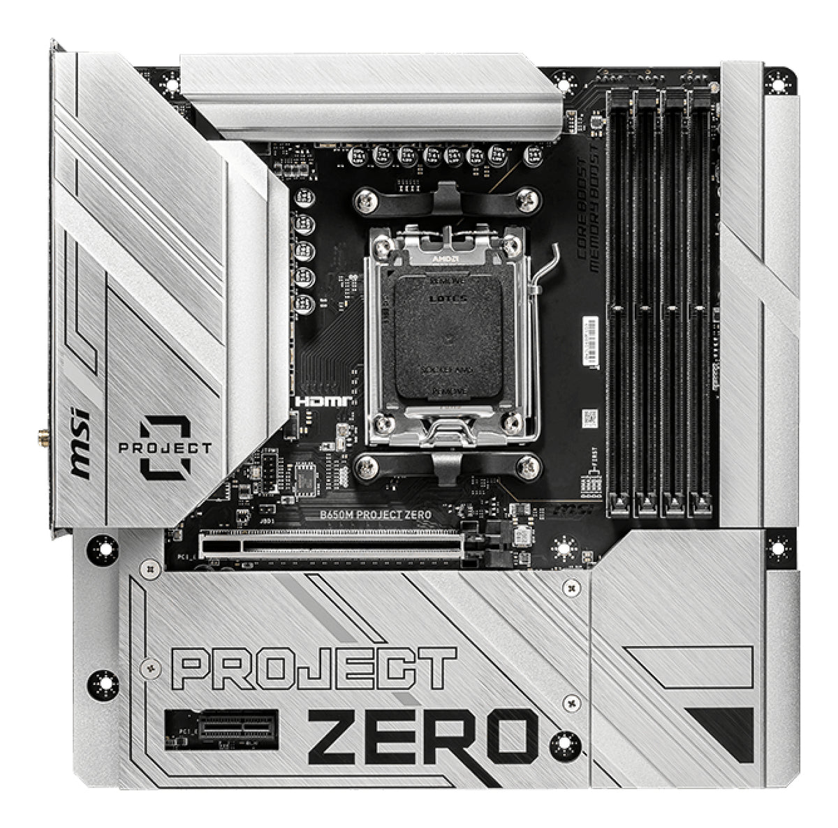 MSI B650M PROJECT ZERO Motherboard AMD B650 Sockel AM5 micro ATX