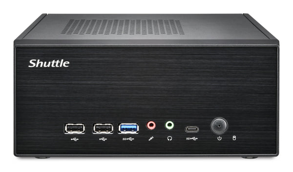 Shuttle XPC slim Barebone XB860G2 - S1851, Intel H860, 1xDP, 2xHDMI, 2 slots PCIe (1x 16X & 1x X1), 2x Intel LAN (1G + 2.5G), 8x USB, 3x M.2, fonctionnement 24h/24 et 7j/7