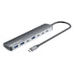 Manhattan 181167 laptop-dockingstation & portreplikator Kabelgebunden USB 3.2 Gen 2 (3.1 Gen 2) Type-C Grau