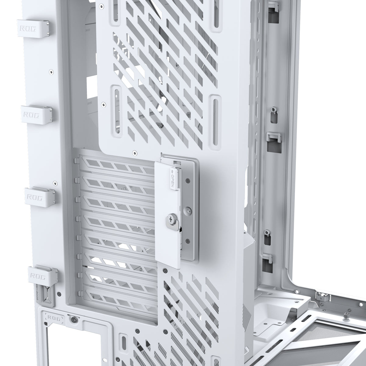 ASUS ROG CRONOX GR801 CURVE TG ARGB WHITE Midi Tower Weiß