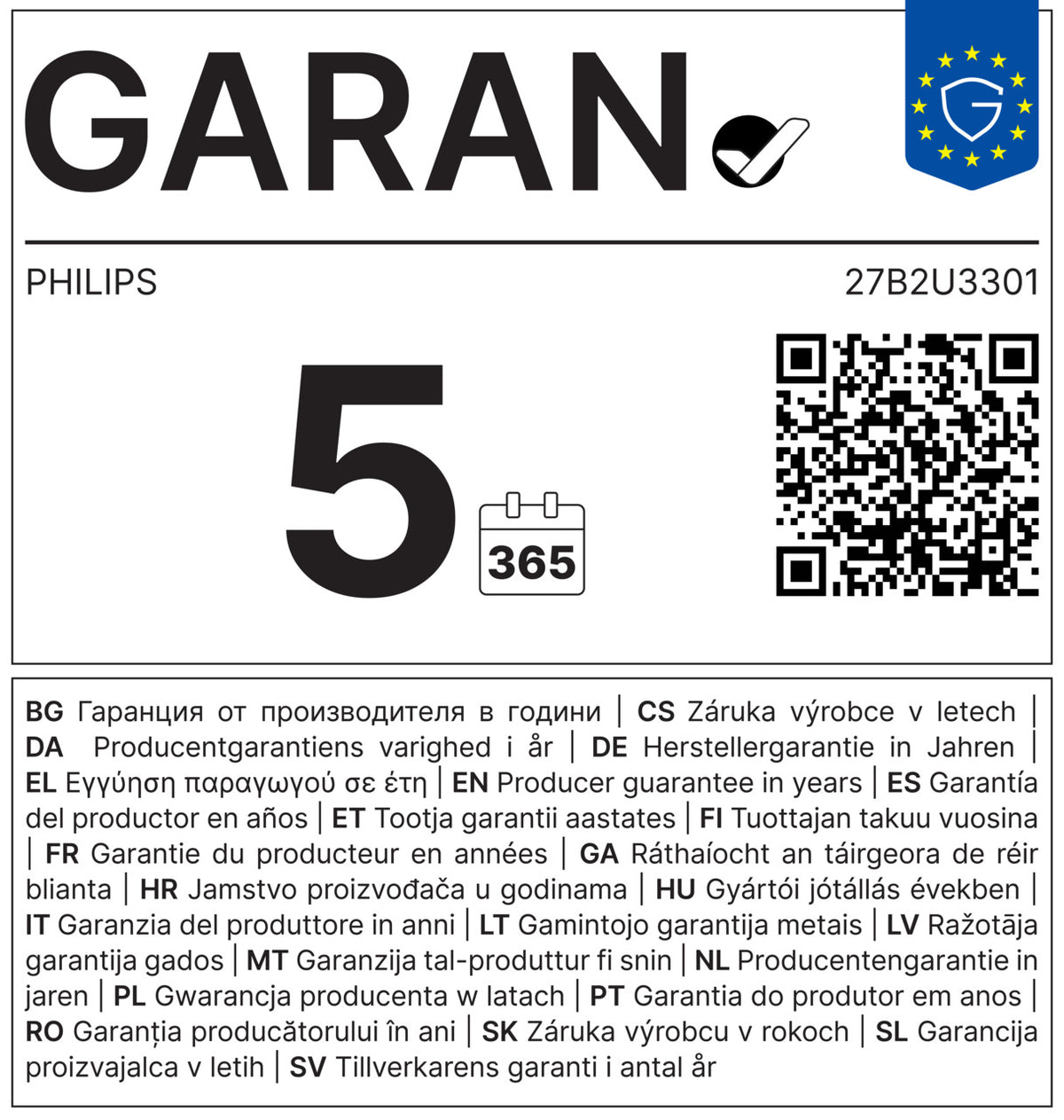 Philips 27IN 16:9 IPS 120HZ 1920X1080 H AS 150MM HDMI X 1X 1.4 DP X 1X Computerbildschirm 68,6 cm (27") 1920 x 1080 Pixel