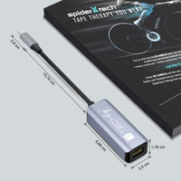 Techly IDATA USB-ETGIGA-CA laptop-dockingstation & portreplikator Kabelgebunden USB 3.2 Gen 1 (3.1 Gen 1) Type-C Schwarz, Silber