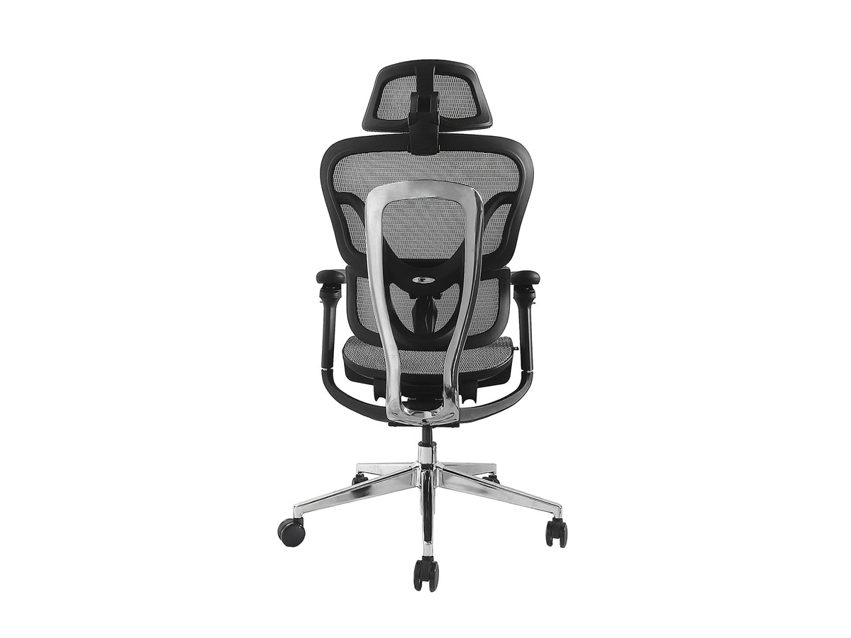 Equip Ergonomischer Premium-Bürostuhl mit Kopfstütze und Armlehnen, Grau