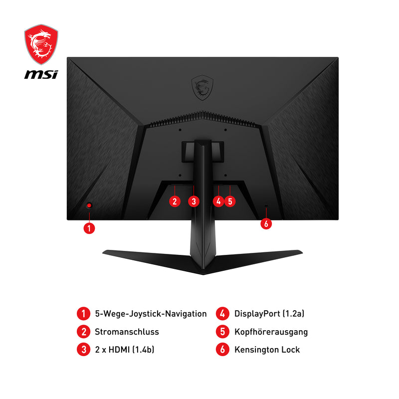 MSI G2712DE Computerbildschirm 68,6 cm (27") 1920 x 1080 Pixel Full HD Schwarz