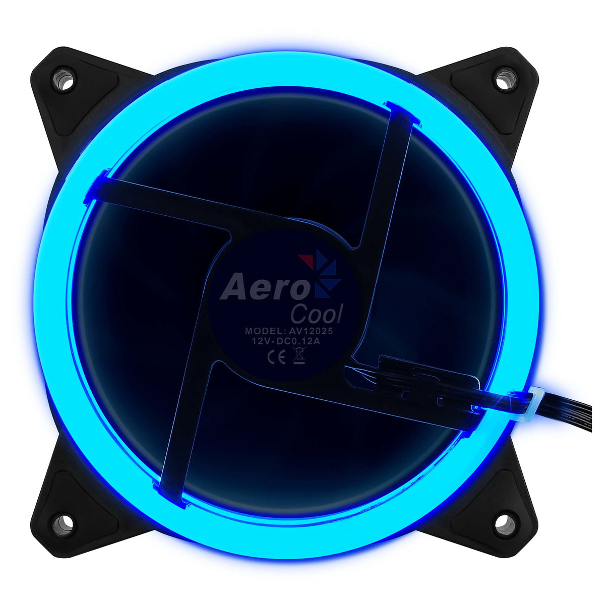 Aerocool Rev RGB Computergehäuse Ventilator 12 cm Schwarz