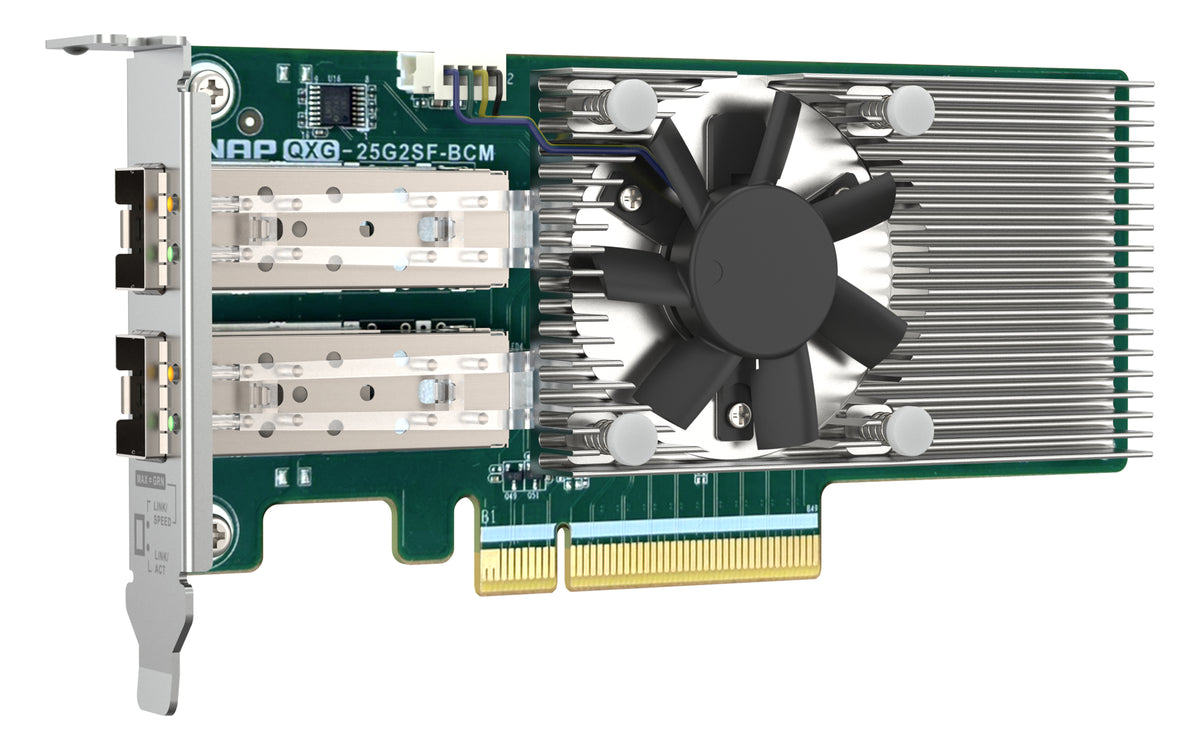 QNAP QXG-25G2SF-BCM Netzwerkkarte Eingebaut Faser 25000 Mbit/s