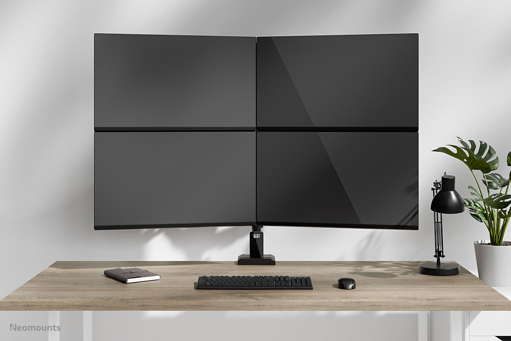 Neomounts DS60-600BL2-2 Quadruple-Monitorarm für vier Bildschirme 10-32"