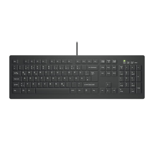 Contour Design Active Key Contour ClassicClean Medizinische Tastatur Abnehmbare Abdeckung Full-Size Kabelgebunden Schwarz DE C8100