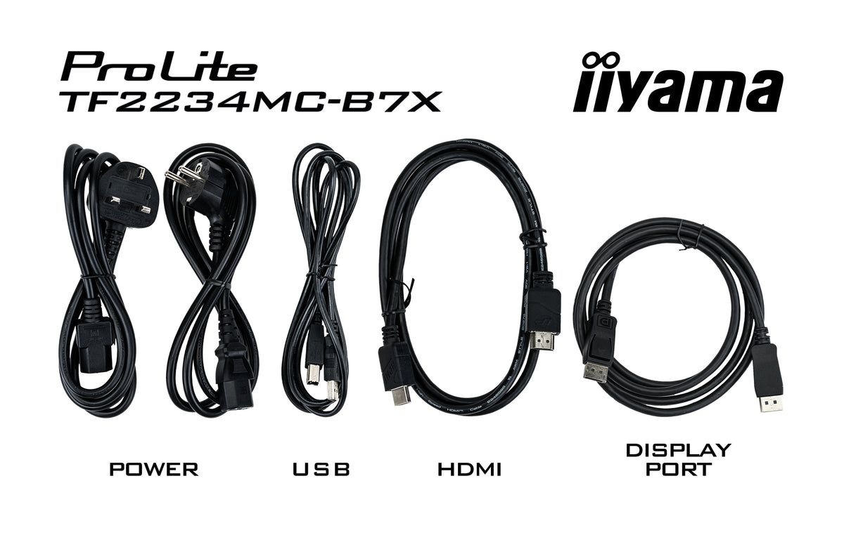 iiyama ProLite TF2234MC-B7X Computerbildschirm 54,6 cm (21.5") 1920 x 1080 Pixel Full HD LED Touchscreen Multi-Nutzer Schwarz