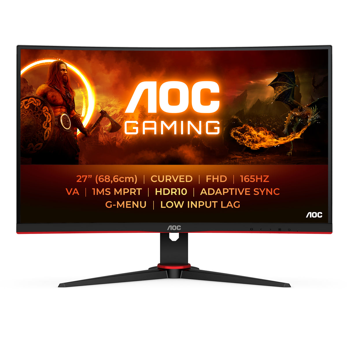 AOC G2 C27G2E/BK Computerbildschirm 68,6 cm (27") 1920 x 1080 Pixel Full HD Schwarz, Rot