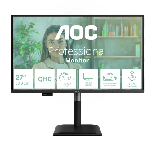 AOC Q27P4U Computerbildschirm 68,6 cm (27") 2560 x 1440 Pixel Wide Quad HD Schwarz