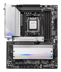 GIGABYTE B650 AERO G Mainboard - Unterstützt AMD Ryzen 9000er-Serie CPUs, bis zu 8000 MHz DDR5 (OC), 1xPCIe 5.0 + 2xPCIe 4.0 M.2, 2,5 GbE LAN, WIFI 6E, USB 3.2 Gen 2