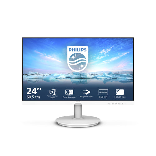 Philips V Line 241V8AW/00 Computerbildschirm 60,5 cm (23.8") 1920 x 1080 Pixel Full HD LCD Weiß