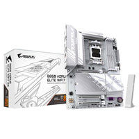 GIGABYTE B850 AORUS ELITE WIFI7 ICE Motherboard - AMD Ryzen 9000 Serie CPUs, 14+2+2 Phasen digitales VRM, bis zu 8200MHz DDR5 (OC), 1xPCIe 5.0 + 2xPCIe 4.0 M.2, 2,5 LAN, WIFI 7, USB 3.2 Gen 2x2