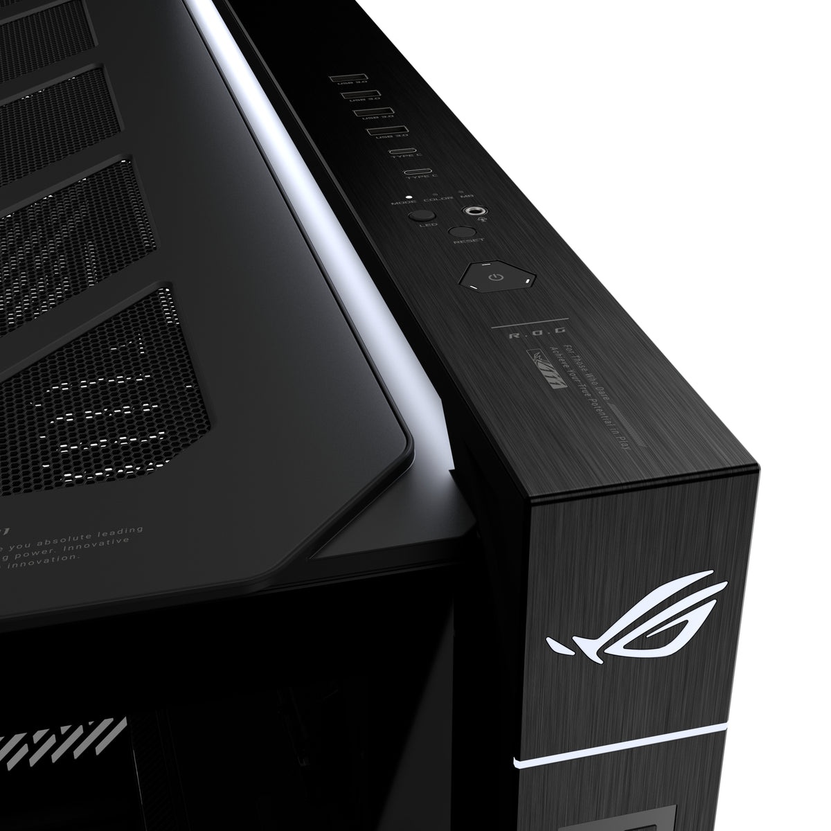 ASUS ROG CRONOX GR801 CURVE TG ARGB BLACK Midi Tower Schwarz