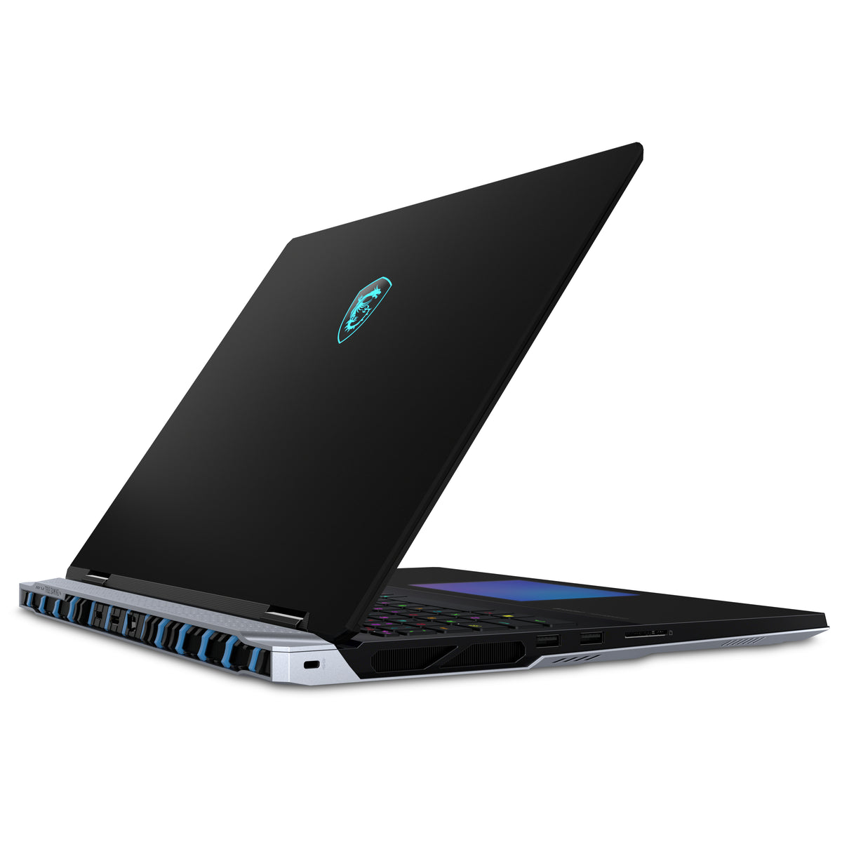 MSI Titan 18 HX AI A2XWJG-656 Intel Core Ultra 9 285HX Laptop 45,7 cm (18") UHD+ 64 GB DDR5-SDRAM 6 TB SSD NVIDIA GeForce RTX 5090 Wi-Fi 7 (802.11be) Windows 11 Pro Schwarz
