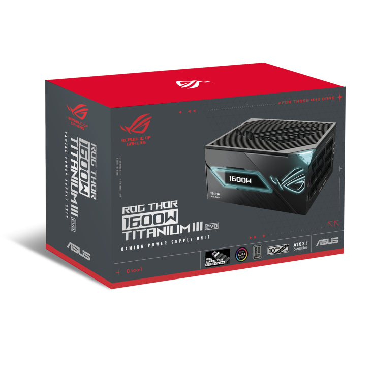 ASUS ROG THOR 1600T3 GAMING EVO Power Supply 1600 W 20+4 pin ATX ATX Grey