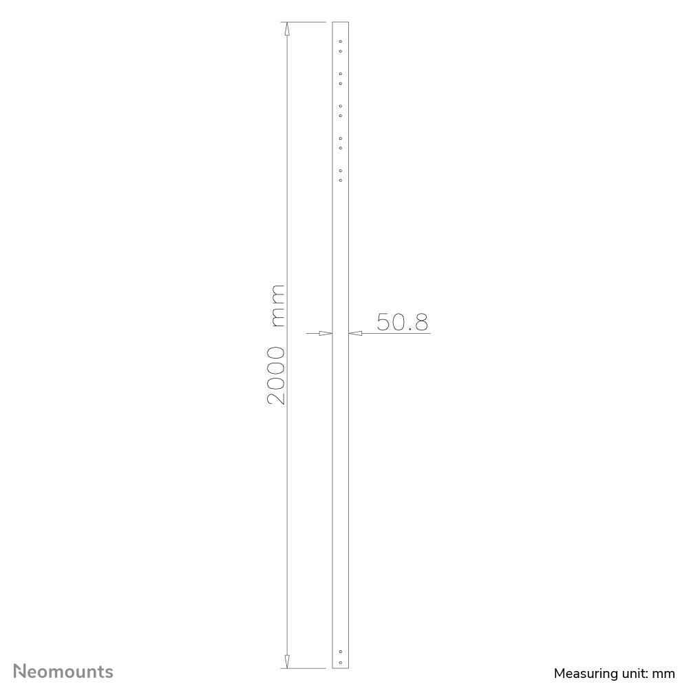 Neomounts FPMA-CP200 Verlängerungsrohr für TV-Deckenhalterung - H 200 cm