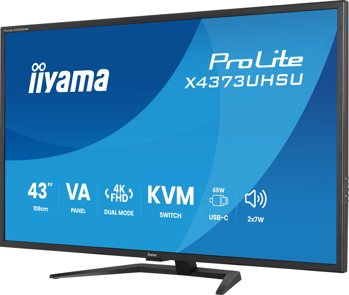 iiyama ProLite X4373UHSU-B2 Computerbildschirm 108 cm (42.5") 3840 x 2160 Pixel 4K Ultra HD LED Schwarz