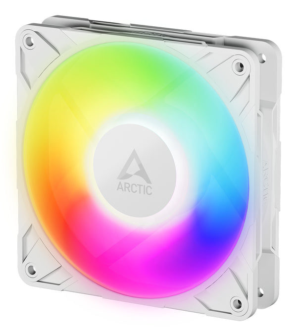 ARCTIC Freezer P12 Pro A-RGB (blanc) - Ventilateur PWM 120 mm A-RGB avec répartiteur de câble