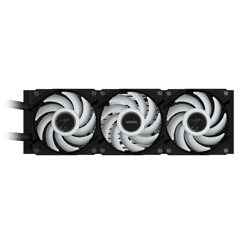 GIGABYTE AORUS WATERFORCE II 360 AIO Flüssigkeits-CPU-Kühler - 3x120mm ARGB-Lüfter, Schiebe-in-Verriegelungsmechanismus, DAISY-CHAIN, kompatibel mit Intel LGA 1851 und AMD AM5