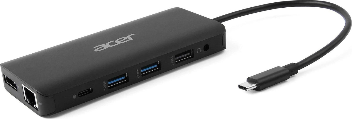 Acer USB Type-C Dongle 12-in-1 Black Kabelgebunden USB 3.2 Gen 1 (3.1 Gen 1) Type-C Schwarz