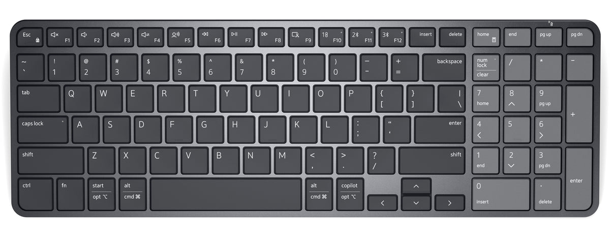 DELL Pro 7 KB746 Tastatur Universal RF Wireless + Bluetooth QWERTZ Deutsch Graphit