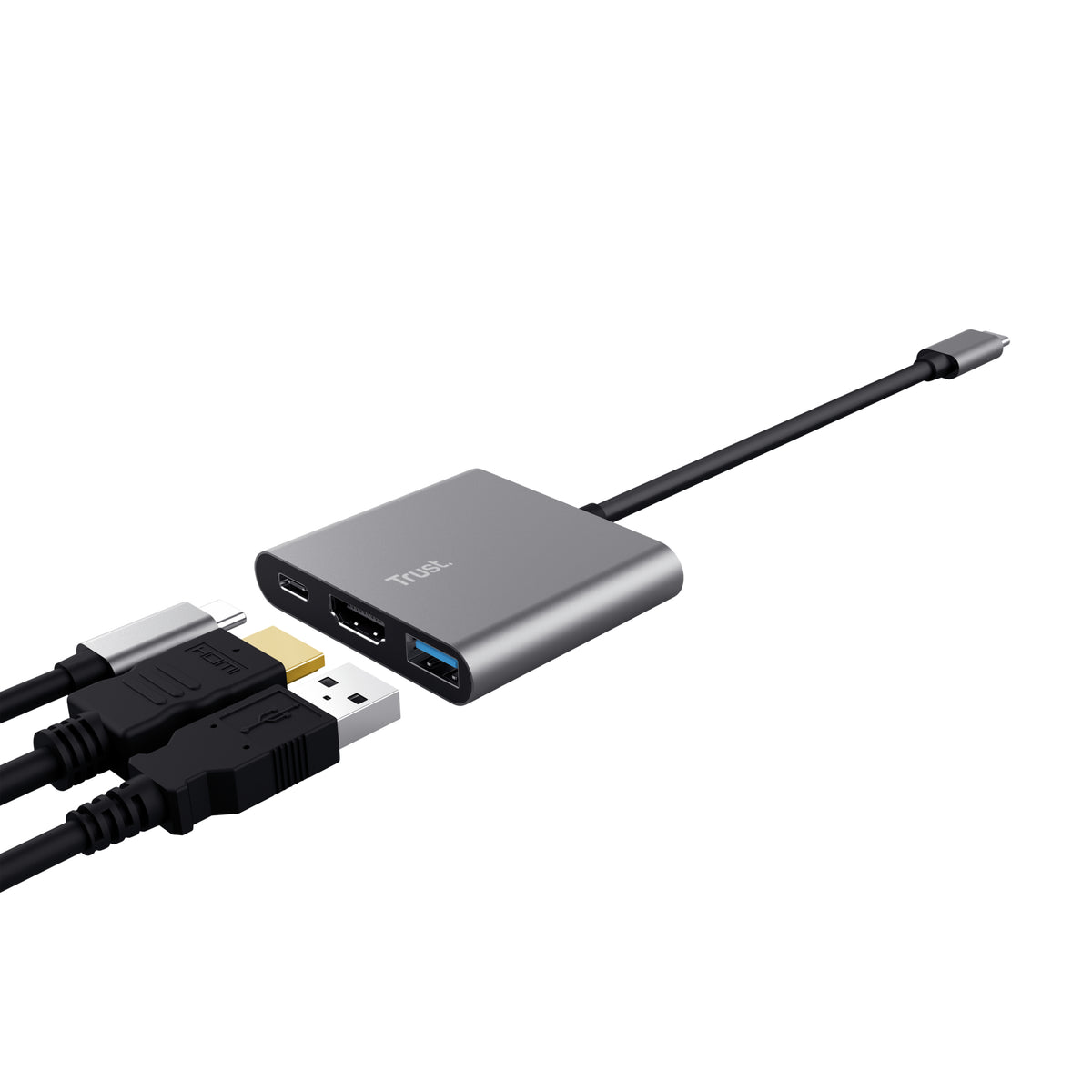 Trust Dalyx USB 3.2 Gen 1 (3.1 Gen 1) Type-C Aluminium, Schwarz