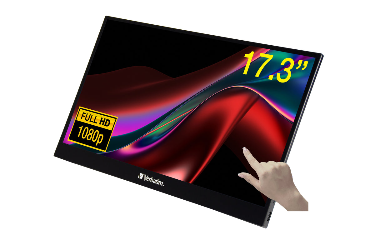 Verbatim 49593 Écran d'ordinateur 43,9 cm (17.3") 1920 x 1080 pixels Full HD LCD tactile Noir
